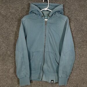 American Giant Hoodie Mens Medium Blue Full Zip Fleece Sweatshirt Made USA